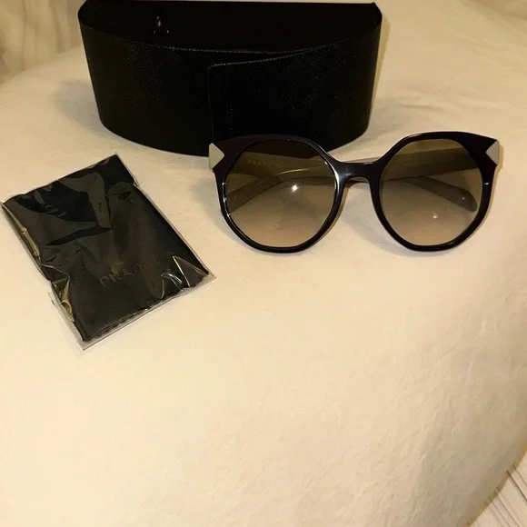 Prada Dark Purple Sunglasses for Women SPR11T - Picture 7 of 15